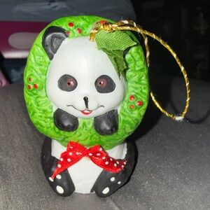 Vintage 1986 Giftco Hand Painted Panda Bear Bell!!!